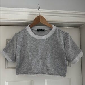 AKIRA Gray Cropped T-Shirt